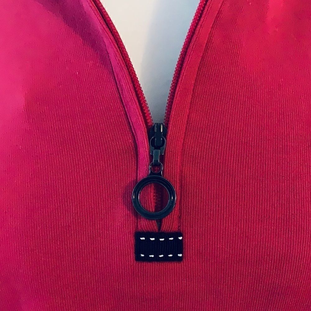 NWOT Japan 3/4 sleeves Blouse red - Picture 2 of 6